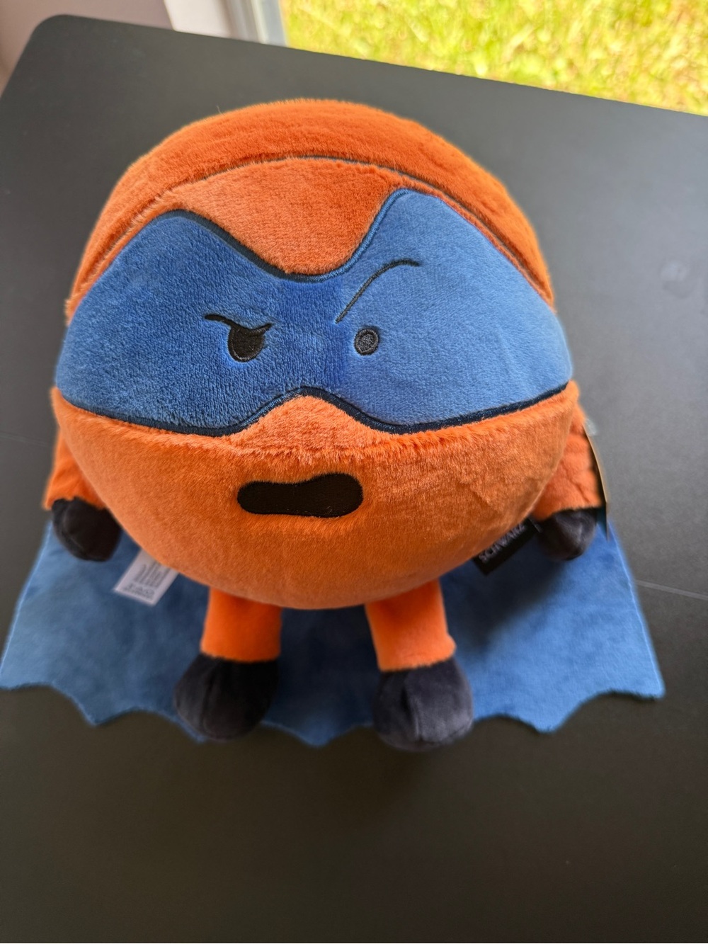 FAO Schwarz Heroes Of The Game Basketball Superhero Plush Small Orange Blue New
